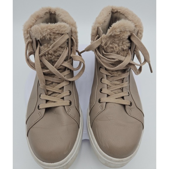 Koolaburra UGG Sundell Fuzz EUC W/11 Chukka Tan Faux Fur High Top Sneaker EUC - Picture 4 of 15